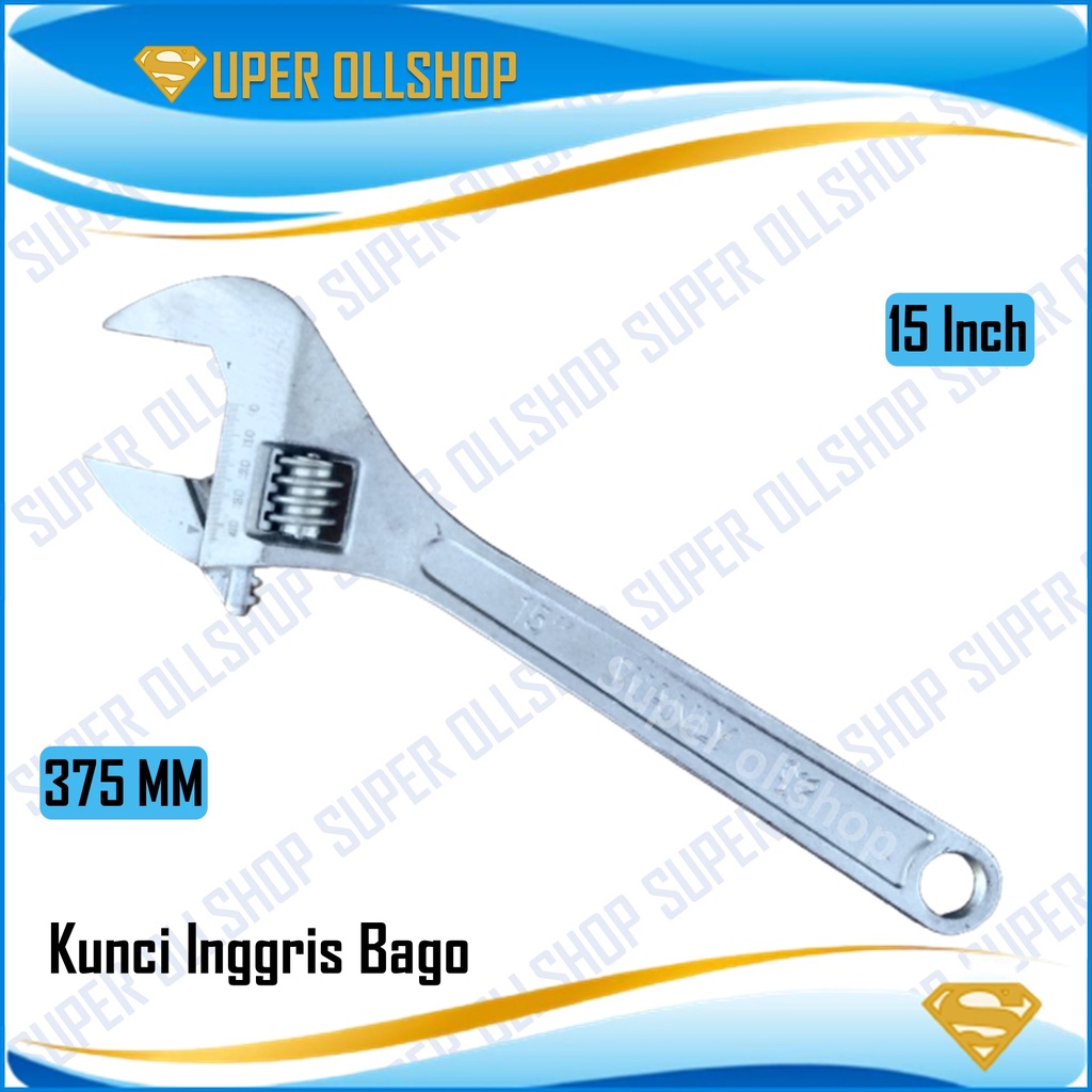 Kunci Inggris Bago Ingris Baco Bako Adjustable Wrench 15 Inch 375 Mm