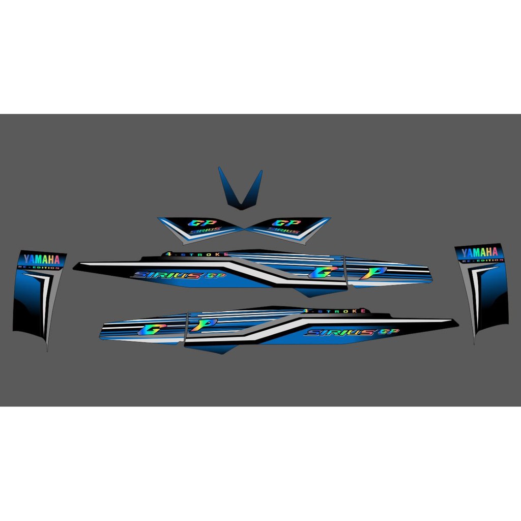 STRIPING TRANSPARAN HOLOGRAM YAMAHA VEGA R NEW SIRIUS GP