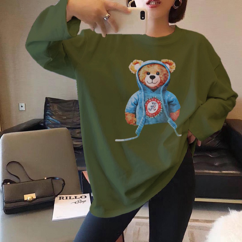 Oversize Longsleeve Bear Fit XL (LD 108 PJ 70)