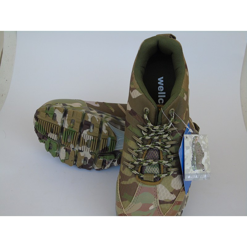 Hot Promo! SEPATU KETS KEDS PENDEK WELLCO IMPORT MULTICAM TACTICAL Baru!