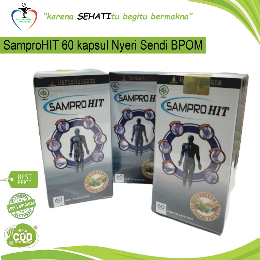 SAMPRO HIT Obat Herbal BPOM Pegal Linu Nyeri Persendian 60 Kapsul