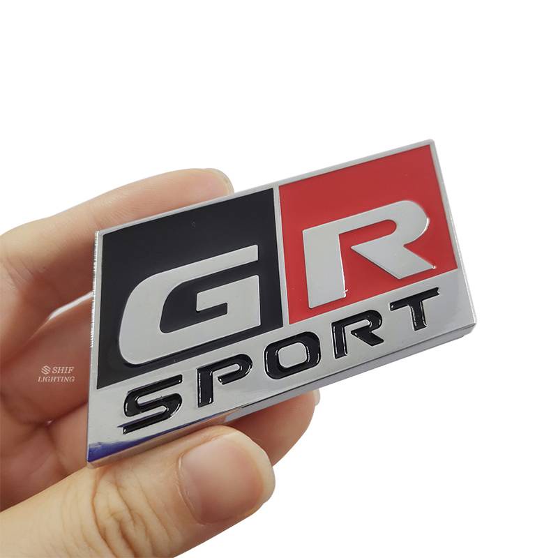 1 X Metal GR SPORT Logo Car Auto Rear Trunk Emblem Sticker Decal Badge Replacement For TOYOTA GR Sport