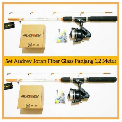 Set pancing sambung 2 joran fiber glass super kuat dan lentur panjang