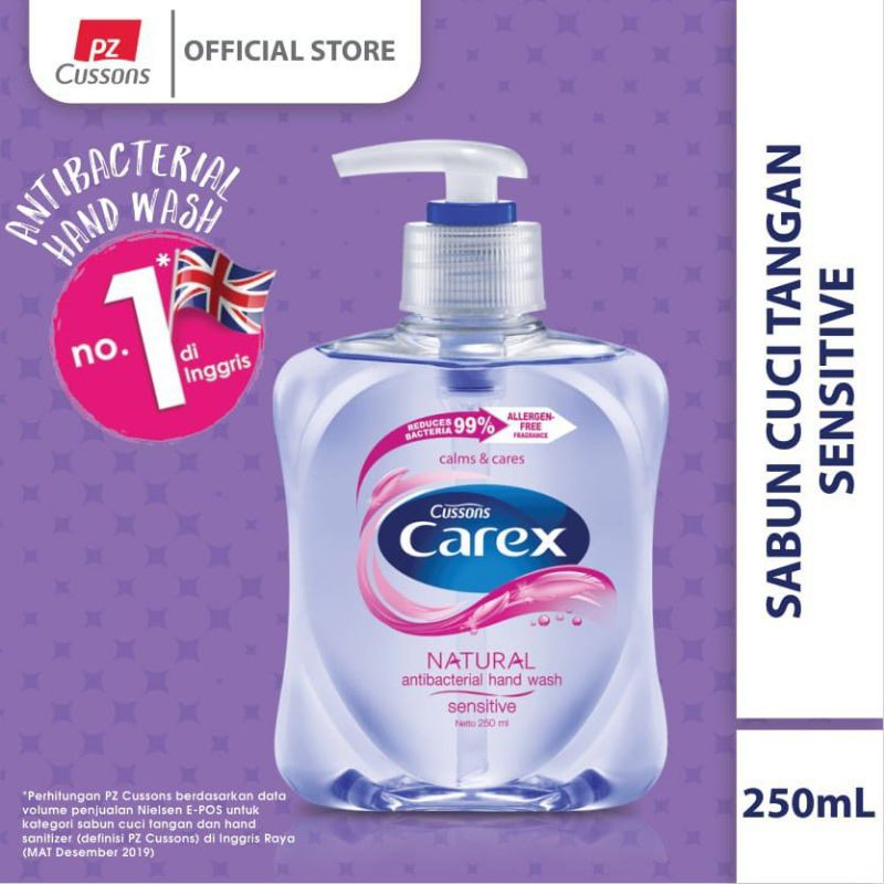 Carex Hand Wash Sensitive Pump 250 ml