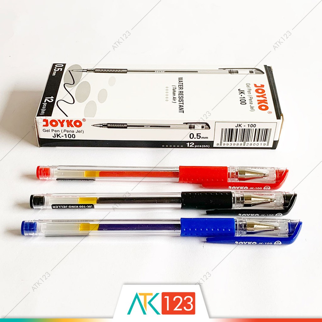 

(12 PCS) GEL PEN // PENA JEL JOYKO JK - 100