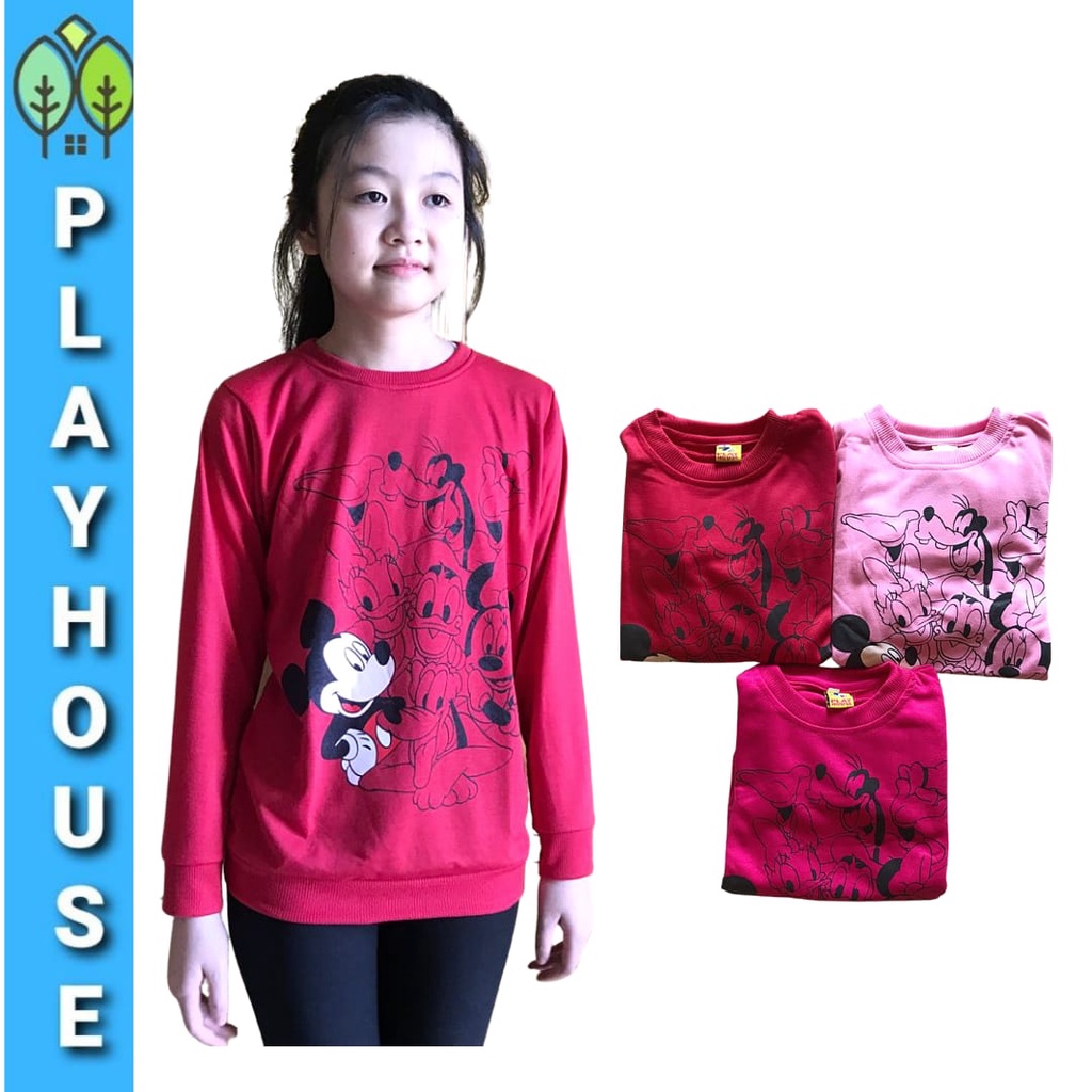 Sweater Anak Perempuan Motif Karakter umur 3-12 tahun