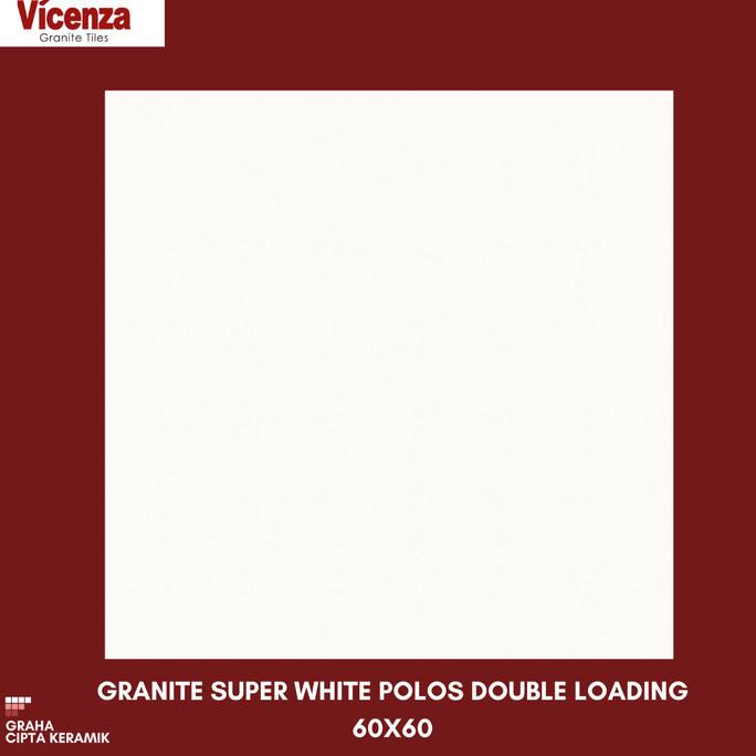 GRANIT Granit Keramik Lantai Putih Polos Double Loading KW1 60x60