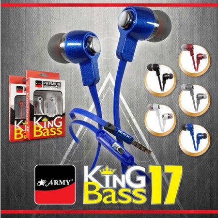 HANDSFREE HF EARPHONE ARMY KING BASS STEREO Premium Earphone