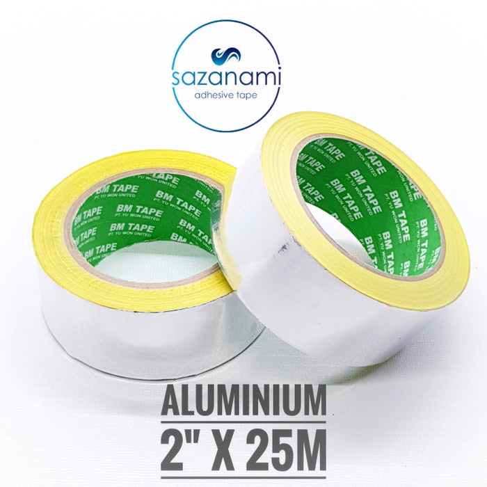 

perekat-pengikat- lakban aluminium foil tape 2" x 25m alumunium tape tahan panas -pengikat-perekat.