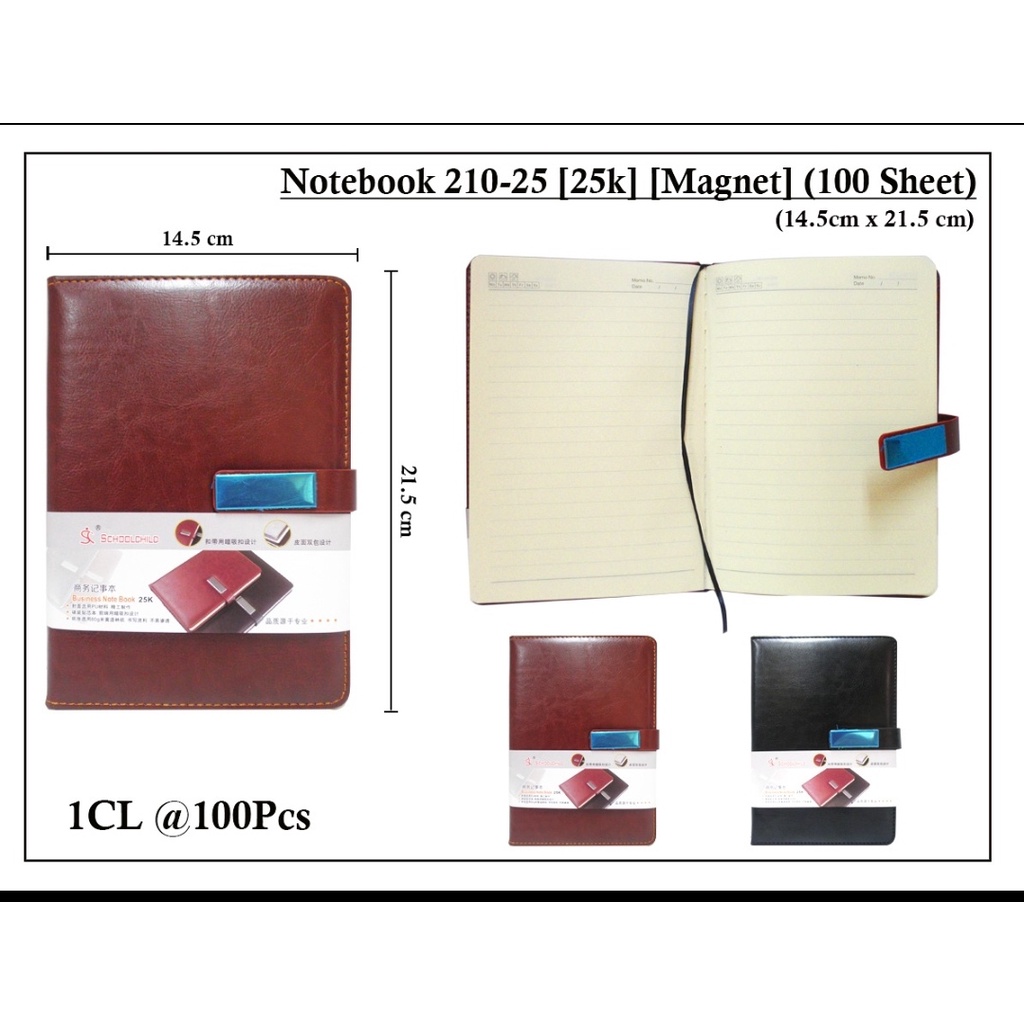 

notebook agenda 210 25K adam 100 lembar magnet 14.5x21.5 cm