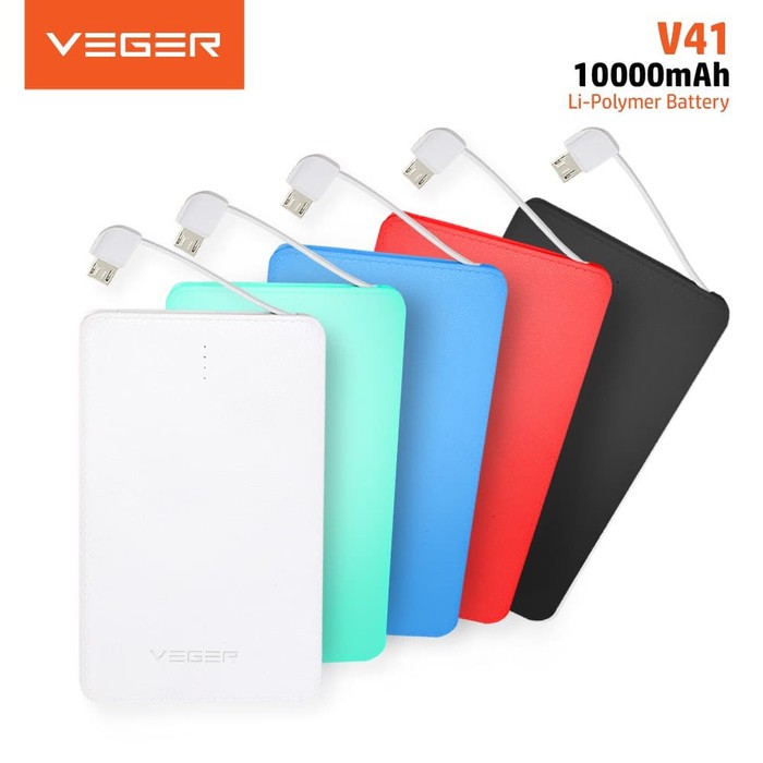 Powerbank 10000mAh Veger v41 Original GARANSI resmi 1tahun MURAH