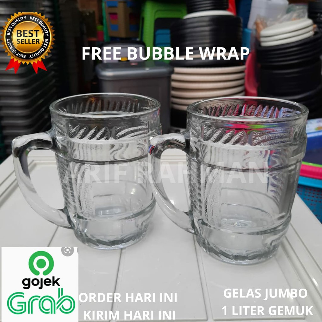 GELAS JUMBO GENDUT 800ml / GELAS BEER / GELAS MINUM