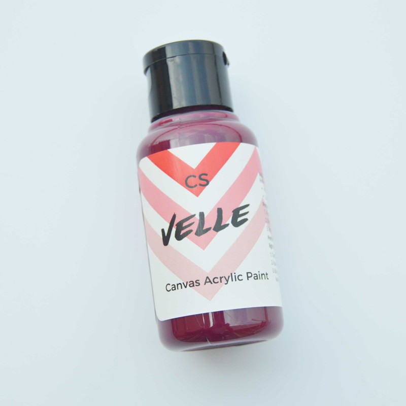 Cat Sepatu Kanvas - cat repaint sepatu topi tas kanvas - Velle CS-Maroon