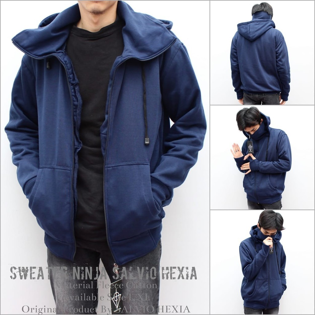 Jaket Hoodie Ninja Pria / Sweater Ninja - Navy