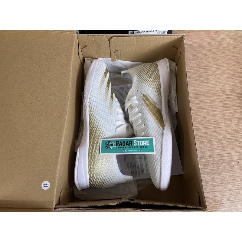 HOT DEALS Sepatu Futsal Adidas X Ghosted.3 IN White Gold EG8204 Original BNIB