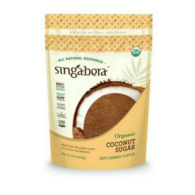 

Singabera Organic Coconut Sugar (Gula Kelapa Organik) 454 Gr sehat, murah