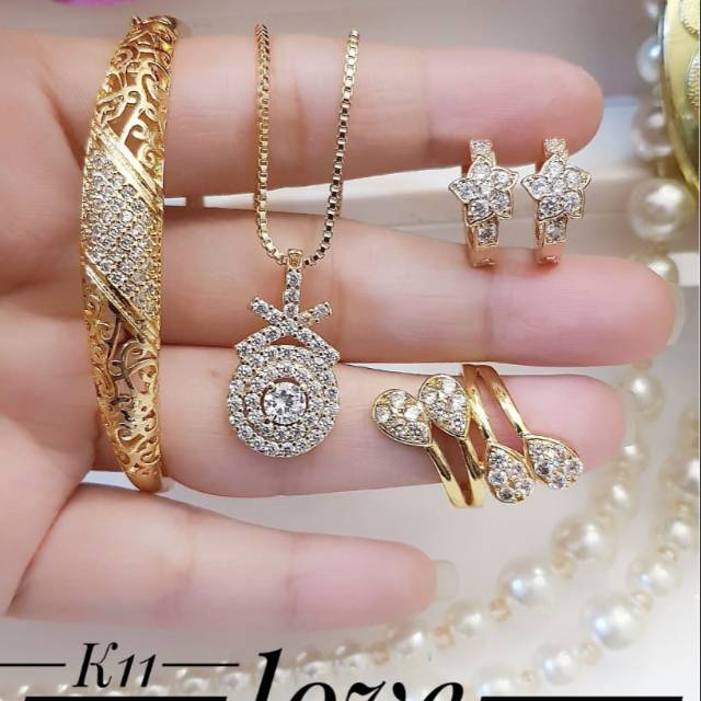 Xuping set perhiasan lapis emas 24k 2032i