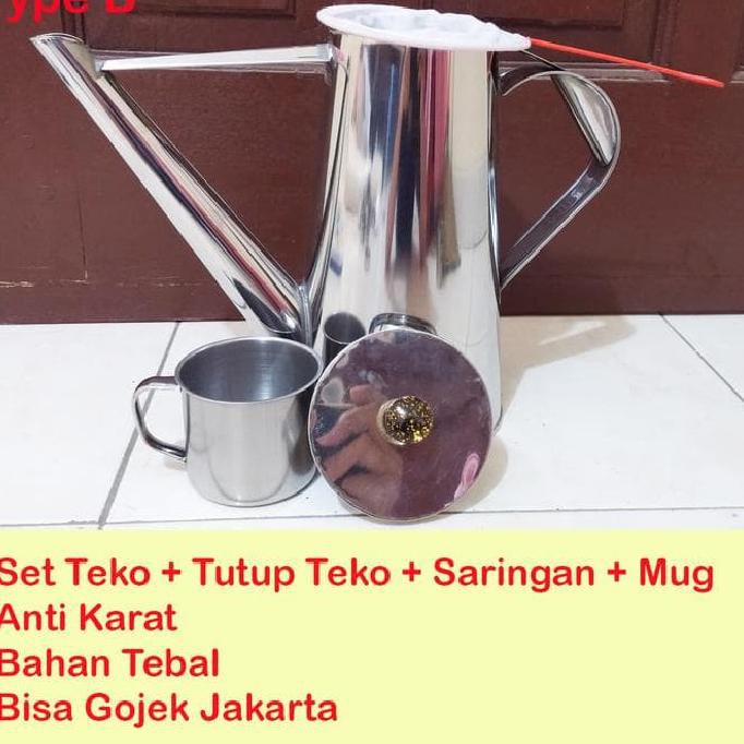 DU Grosir Set Teko Thai Tea + Mug + Saring | Teh Tarik Dum Dum Murah