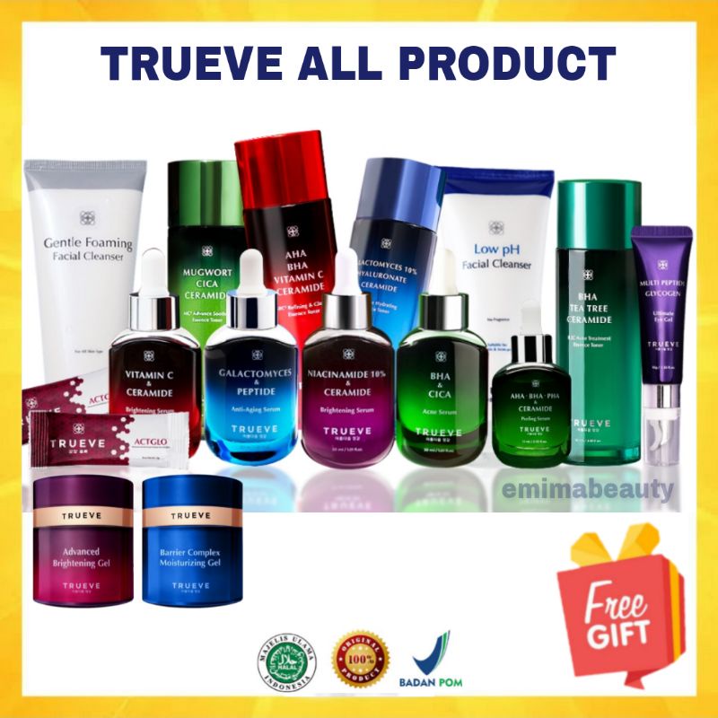 TRUEVE SERUM All Variant Luminous Dark Spot Niacinamide 10% | Acne Care BHA CICA | Drops of Brighten