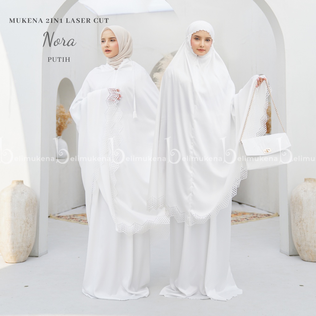 Mukena Dewasa 2in1 Silk Laser Cut Nora