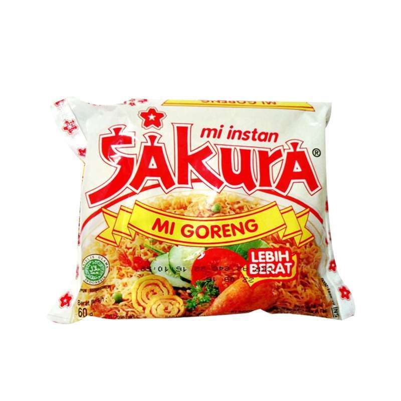 

MI SAKURA, MI GORENG SAKURA, MI INDOFOOD SAKURA, 60GR, PER 1PCS