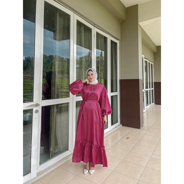 Dress Syamora premium / dress satin silk maxmara