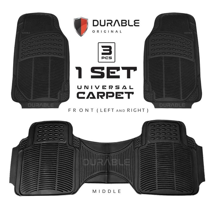 VW Kodok Golf Golf MK 6 Karpet Mobil Karet PVC 3 Pcs Durable