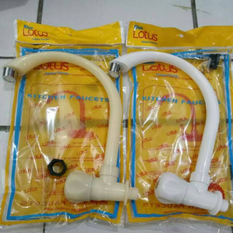 KRAN AIR ANGSA PVC Plastik Keran Dapur Bak Cuci Piring 1/2&quot; 3/4&quot; - LOTUS