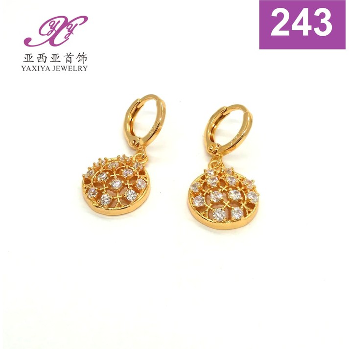

Anting Permata Lapis emas Perhiasan imitasi Gold18k Yaxiya Jewelry 243