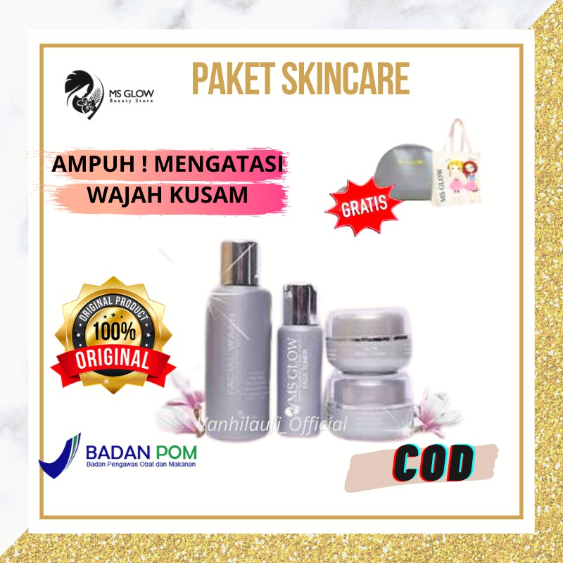 MS GLOW SKINCARE PAKET LUMINOUSE SERIES PERAWATAN PEMUTIH WAJAH KUSAM GLOWING ORIGINAL  BPOM MURAH
