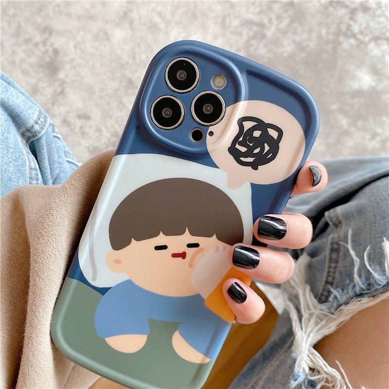 Casing Soft Case Silikon Motif Kartun Anak Laki-Laki / Perempuan Untuk IPhone 12 / 13 / 11 Pro Max / X / Xs Max / Xr / 7 / 8 + Dfgt