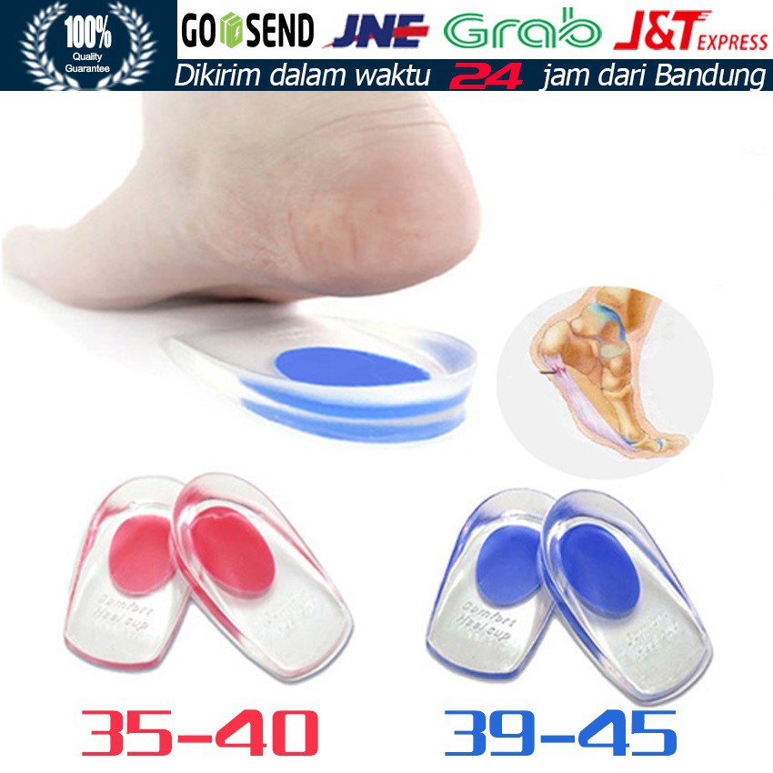 2Pcs Pair Sepatu  Insole Nonslip Silicone Silikon Sol  