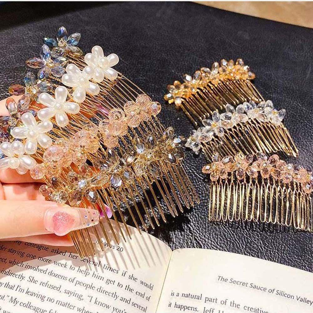 Sisir Rambut Anak Agustina Hadiah Anak Perempuan Elegan Aksesoris Rambut Arylic Anak Bunga Jepit Rambut