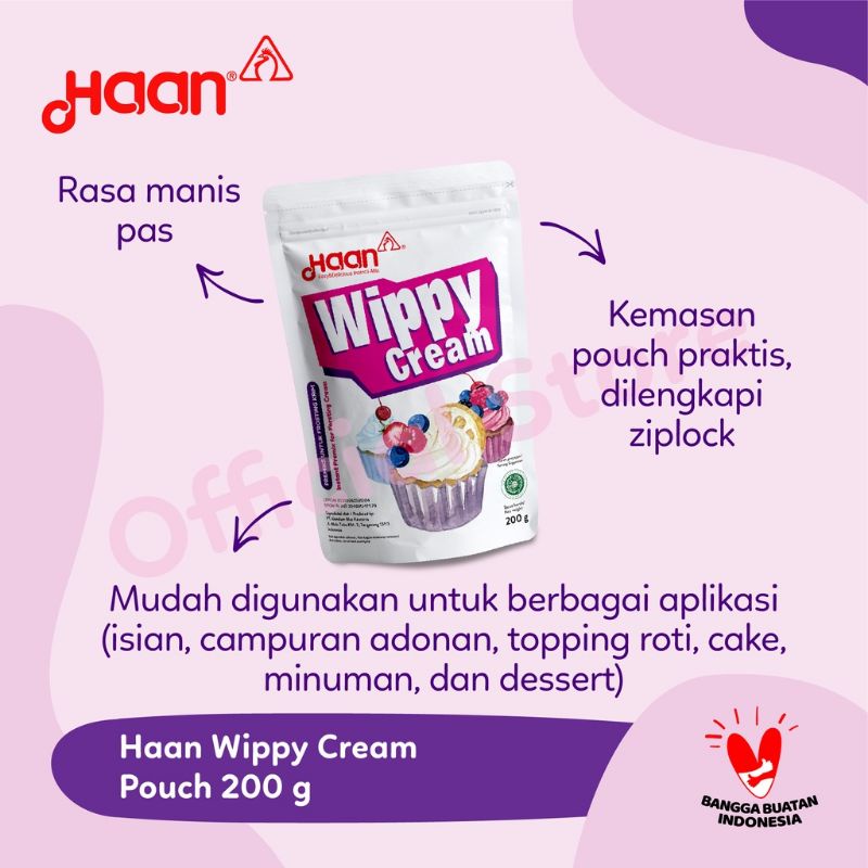 

Haan WIPPY CREAM 200 gram 200gr pouch Halal