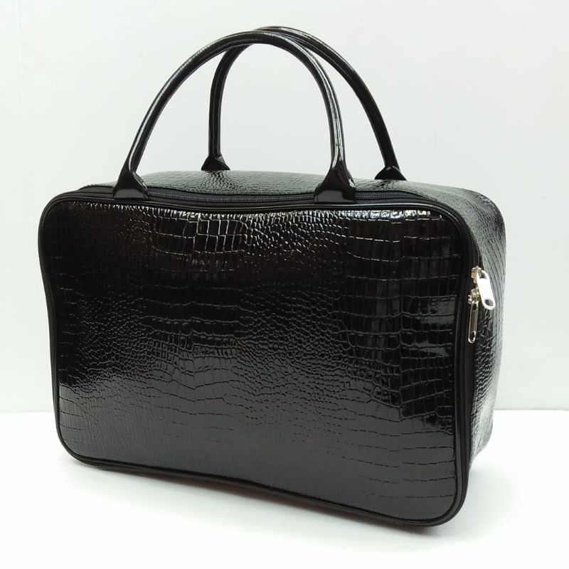 travel bag jinjing premium croco hitam