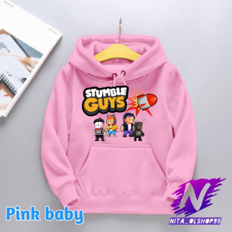 Hoodie stumble guys roket hoodie anak bisa untuk laki laki dan perempuan untuk anak umur 2-12tahun