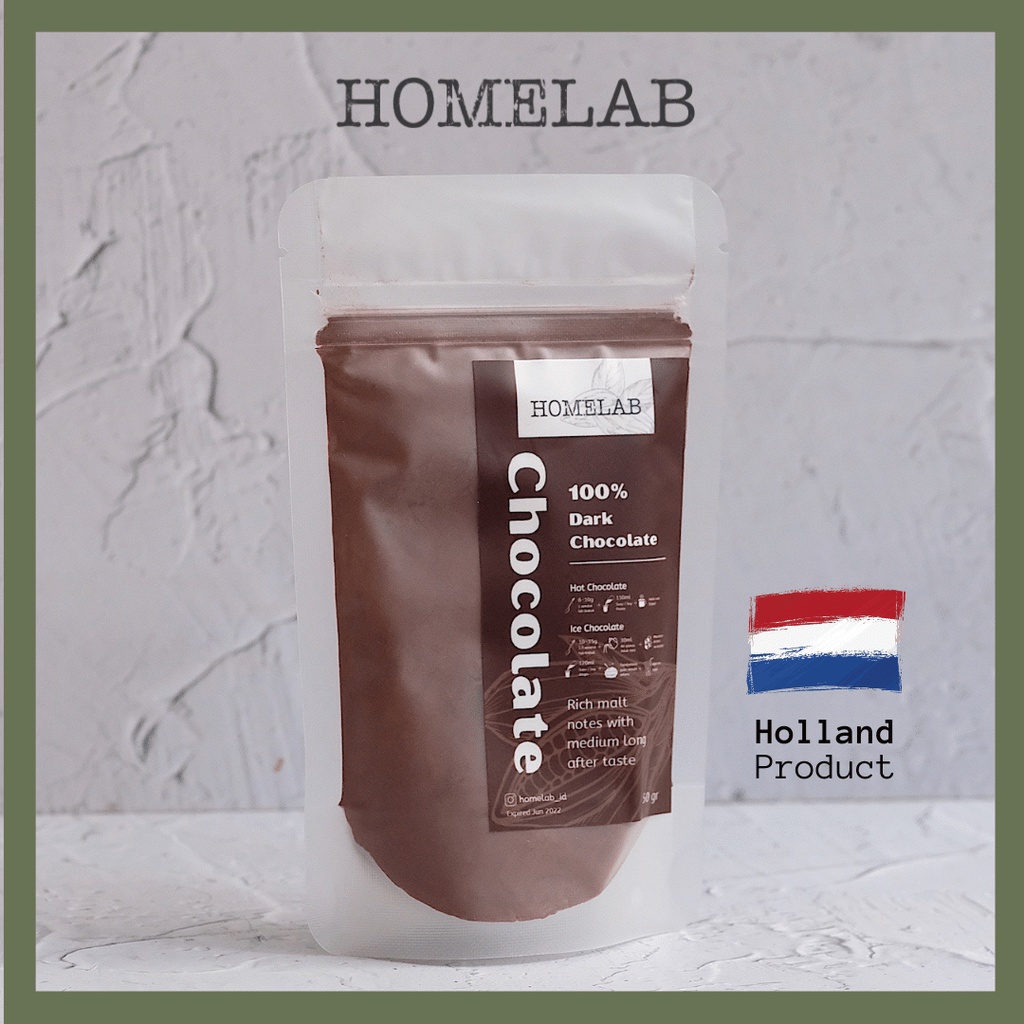 

Homelab 100% Dark Chocolate Powder / Bubuk Coklat Asli Premium 50 Gr