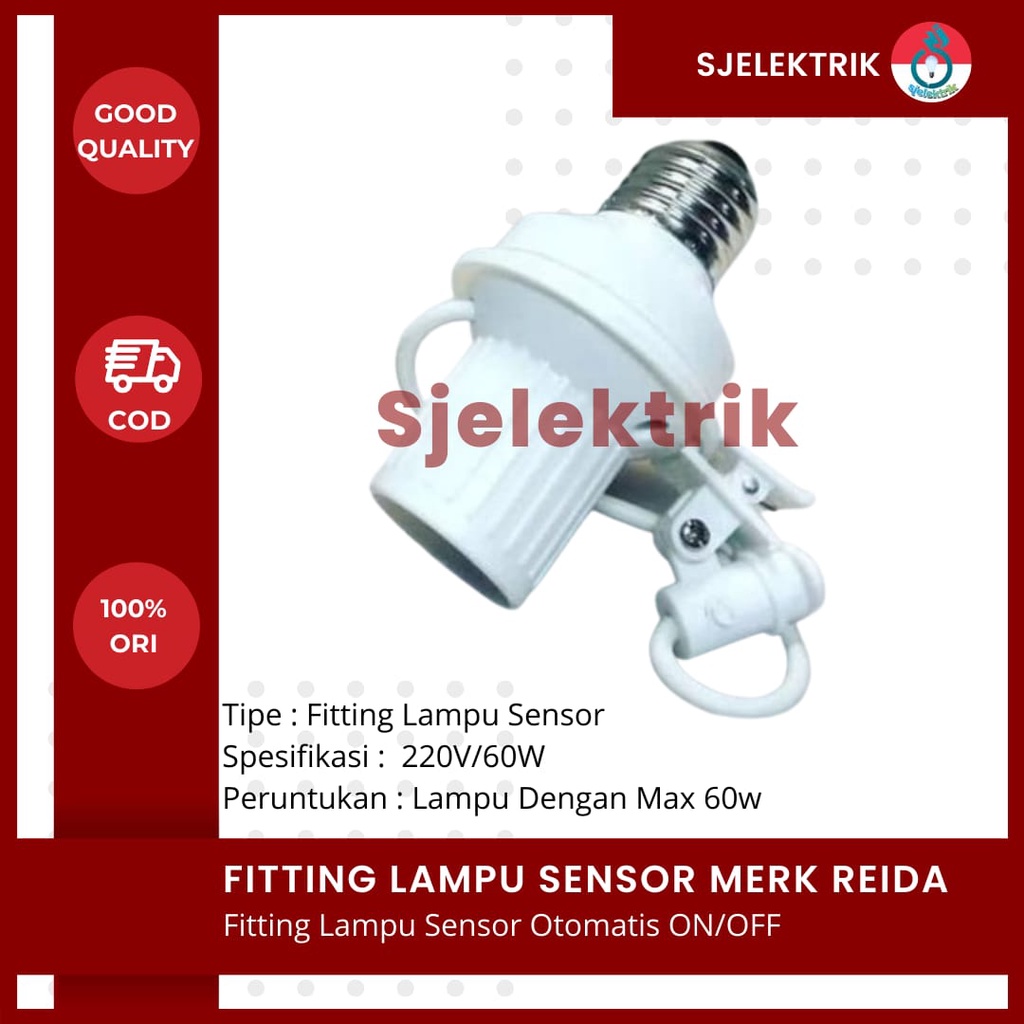 Fitting sensor / piting / fiting sensor Rumah Lampu Sensor Cahaya Reida