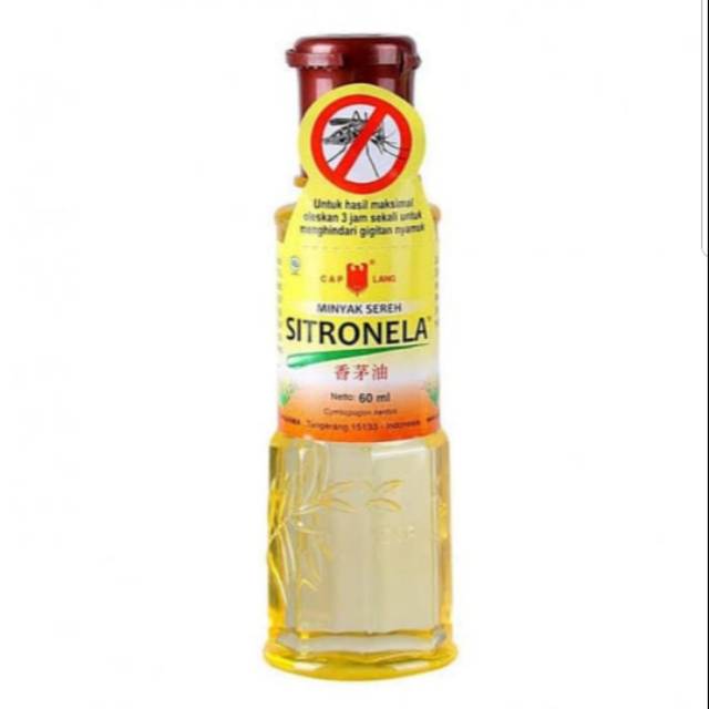 Sitronela cap lang 60 ml minyak sereh anti nyamuk anak alam citronela lang