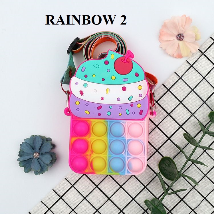 TASHAPPY EL 4560 Tas SELEMPANG Anak Pop it Lucu Gambar Ice Cream Kekinian supplier tas import