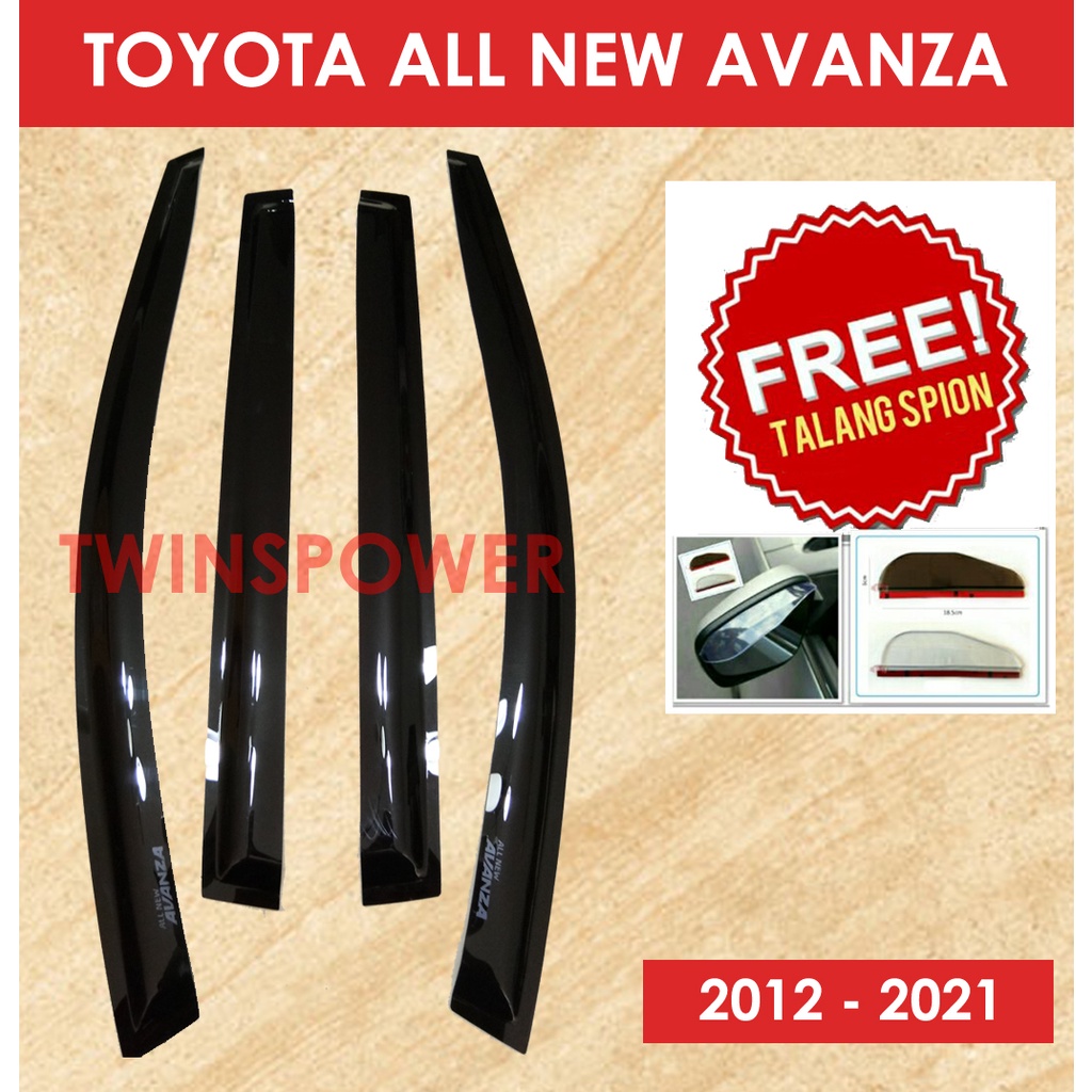 Talang Air Mobil Slim Toyota All New Avanza Bonus Talang Spion