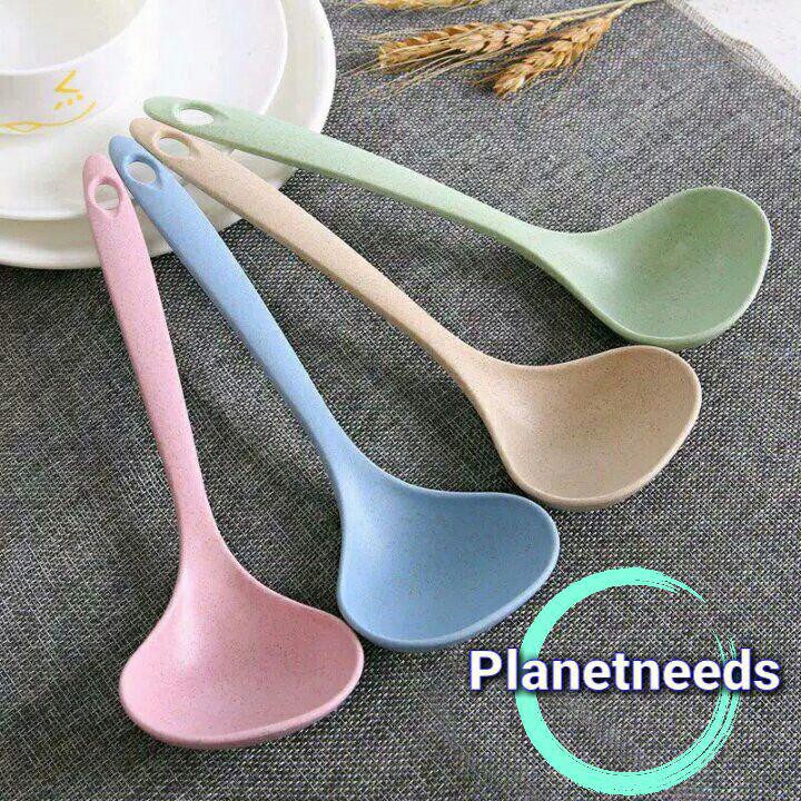 Sendok sayur entong sup jerami centong sop kuah sendok sayur masak plastik jerami