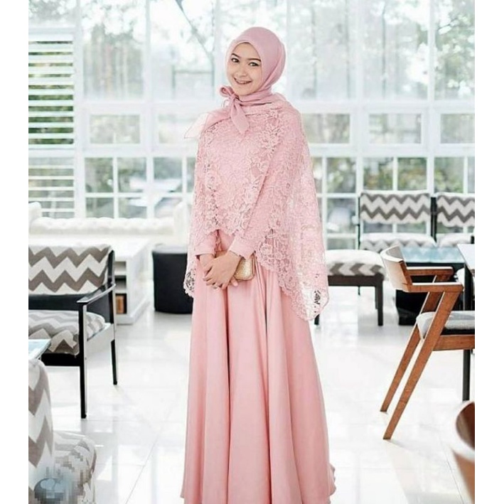 GAMIS WANITA KOMBINASI BROKAT