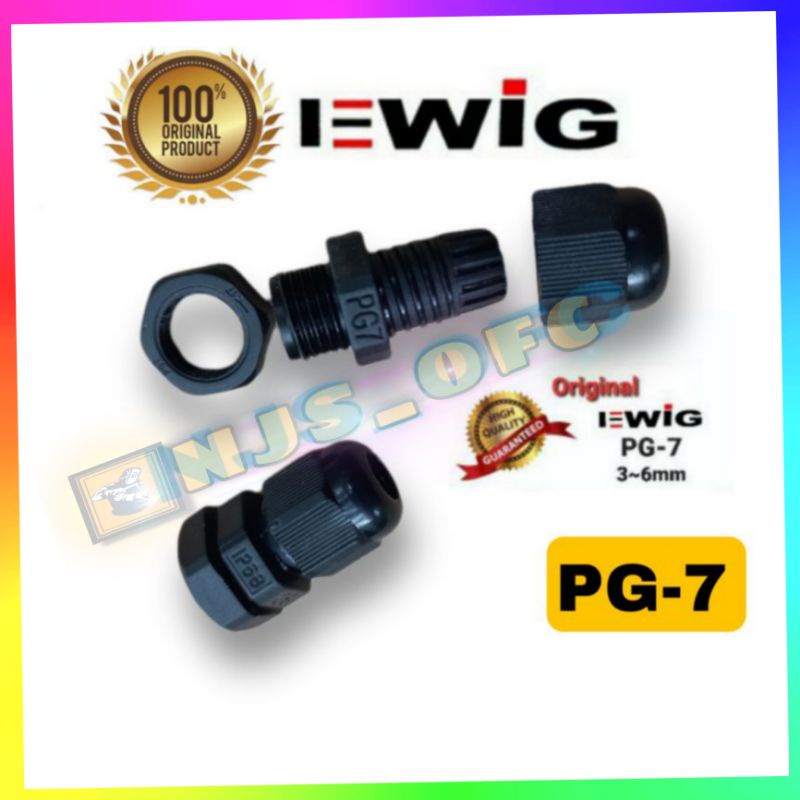 Cable Gland EWIG PG-7 (3-6mm) waterprof