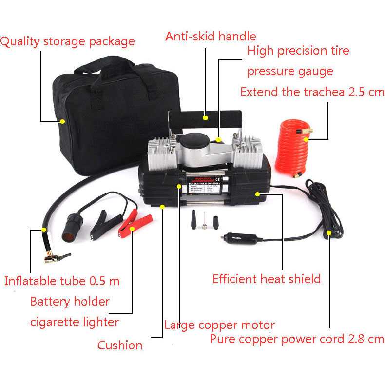 OTOHEROES Pompa Ban Compressor Double Cylinder 12V 150 PSI - DC-A105