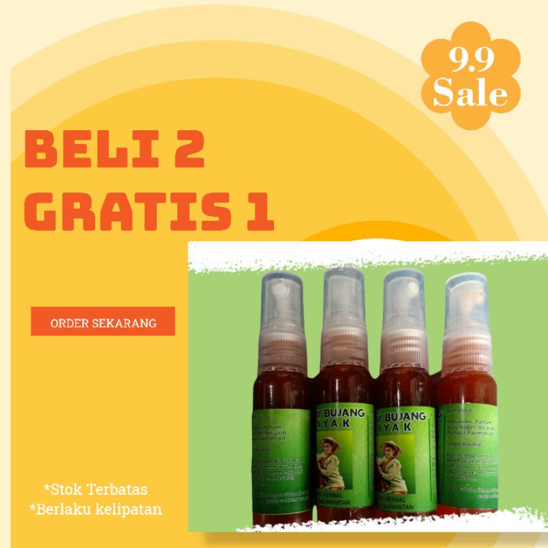 Spray bujang Dayak 30 ml spray madu Asmara wik wik ramuan Dayak Kalimantan