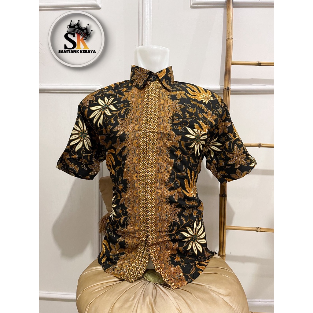 Kemeja Batik Pria Lengan Pendek Batik Kondangan Pria Baju Pesta Pria By Santiank Kebaya