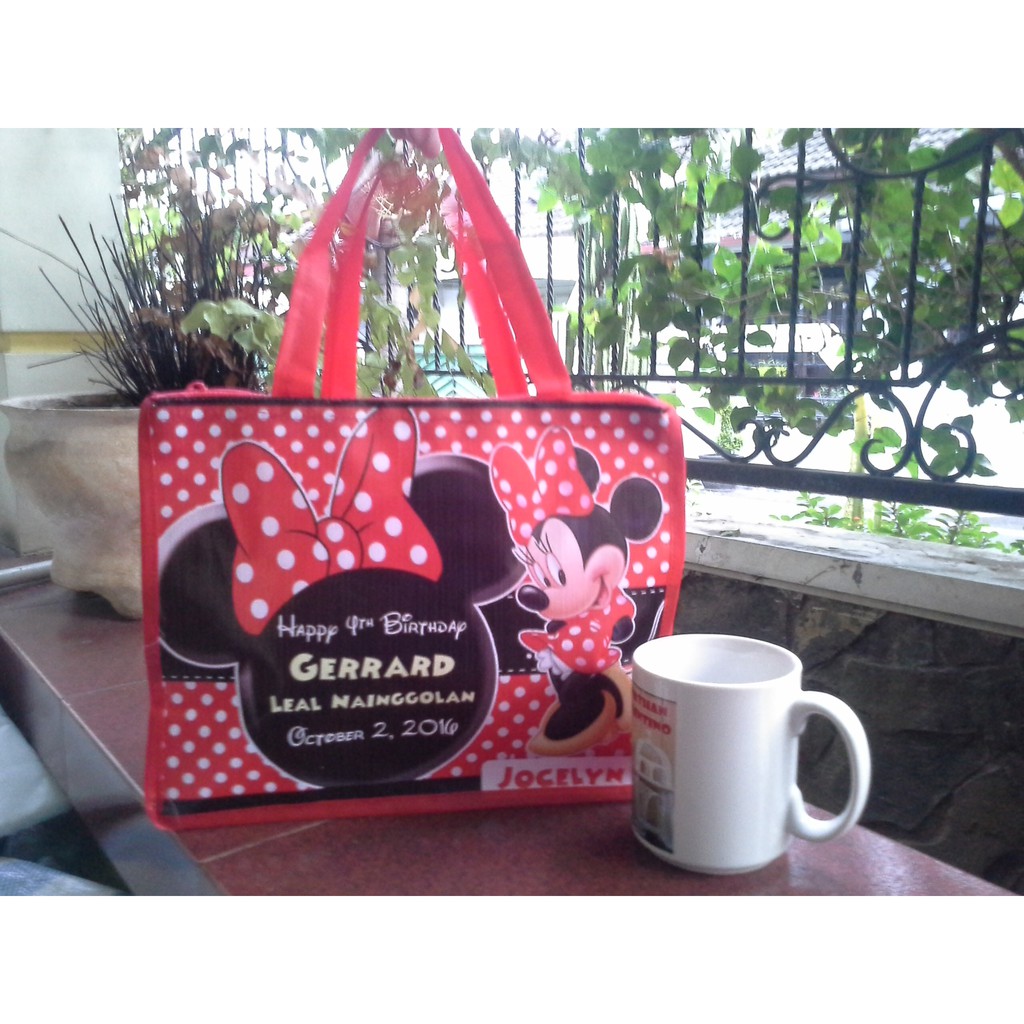 

TAS TENTENG FULLPRINT CUSTOM PAKAI RESLETING SUVENIR ULTAH ANAK GOODIE BAG UNIK MURAH