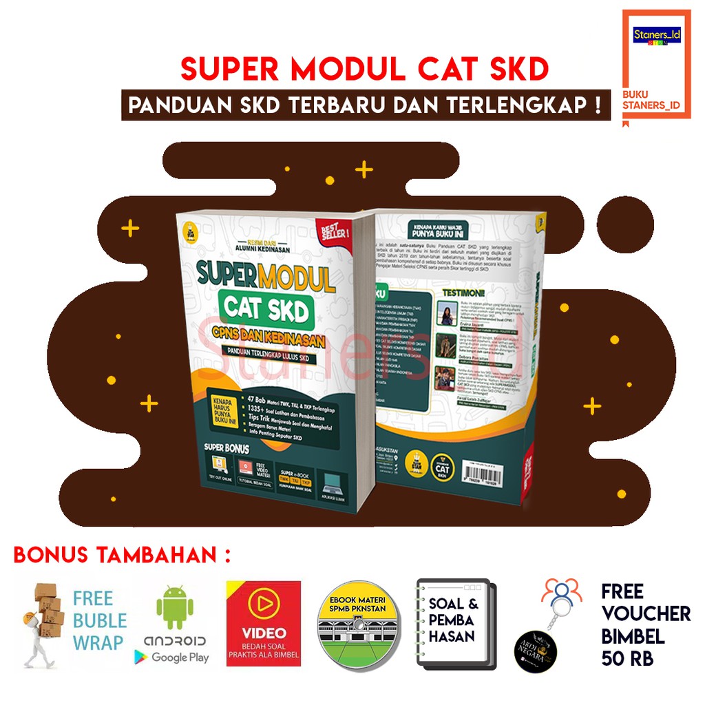 Bonus Terbanyak Dan Terbaik Buku Supermodul Cat Skd Cpns Dan Kedinasan Twk Tiu Tkp 2020 Shopee Indonesia