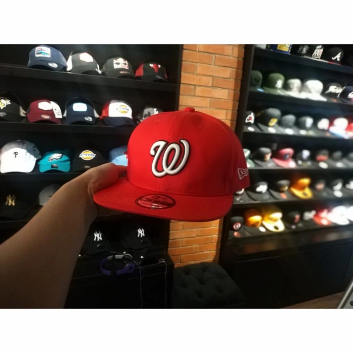 Snapback-Topi- Topi Snapback Washington/ Washington Cap Original Import / Hat. - Putih -Topi-